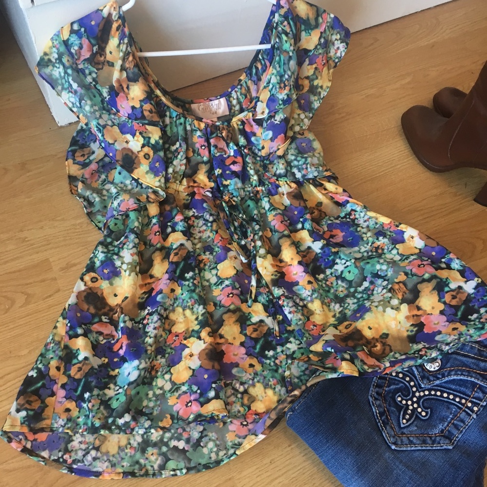 H&M Flutter Sleeve Floral